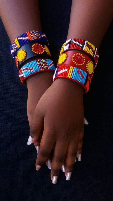 Leather Bracelet Bead Bracelet T For Her Bracelets Etsy Beaded Bracelets Masai Jewelry
