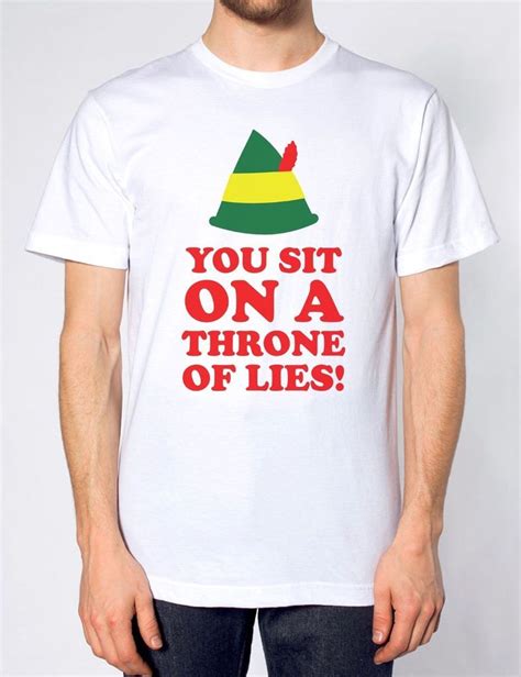 The game officially debuts at target on nov. You sit on a throne of lies elf hat t shirt top christmas funny quote xmas men | Christmas ...