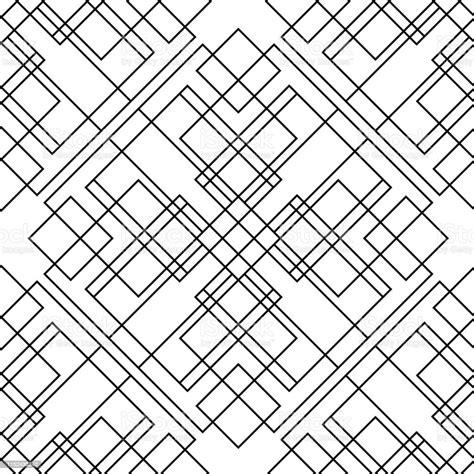 Geometric Black And White Lines Seamless Pattern Vector Ornamental