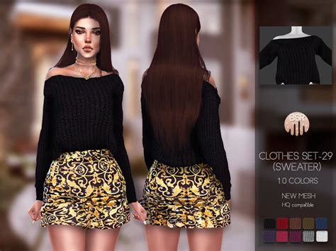 The Sims Resource Clothes Set 29 Sweater Bd116