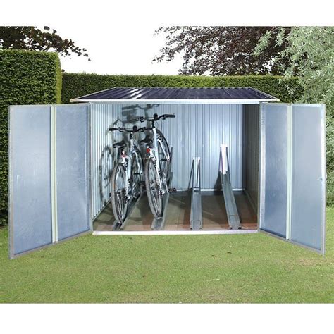 Duramax 6x6 Metal Bicycle Store Shed Anthracite 5 Year Warranty