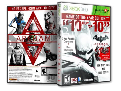 Batman Arkham City Game Of The Year Edition Xbox 360 Box Art Cover By