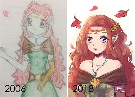 20 Artists Challenge Themselves To Redraw Their Old ‘crappy Drawings