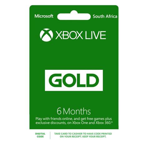 Xbox Live Gold 6 Months Incredible Connection