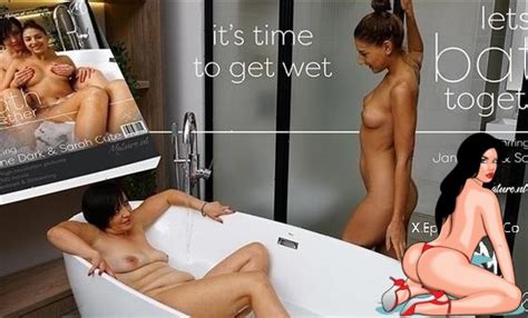 Jane Dark Hot Babe Sarah Cute Shares The Bath With Mature Lesbian