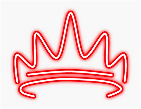 Neon Glow Crown Red Hat Freetoedit Mimi Sticker Glowing Neon