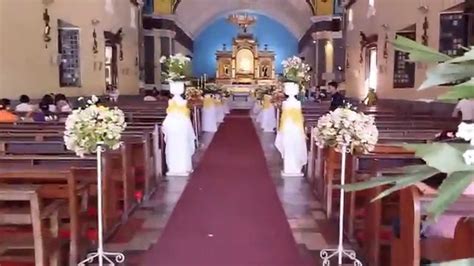 Manaoag Church Wedding Church Decoration And Arrangement By Vg Gowns
