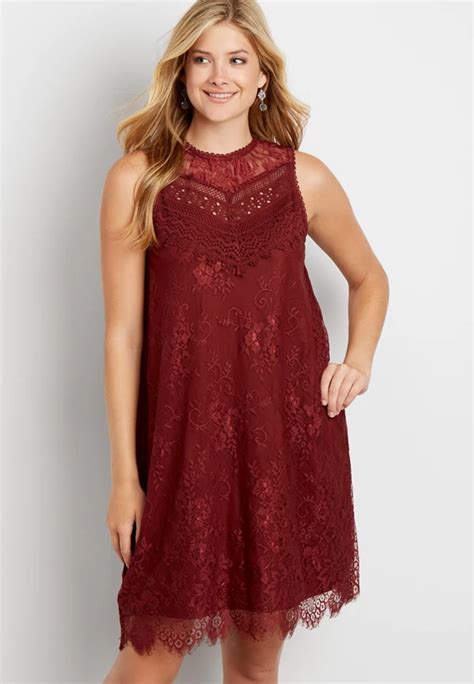 Floral Lace Shift Dress Maurices
