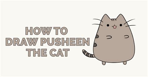 how to draw pusheen the cat really easy drawing tutorial classic guides images