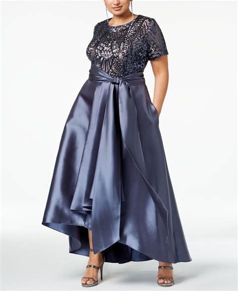 Lyst - R & M Richards Plus Size High-low Gown in Blue
