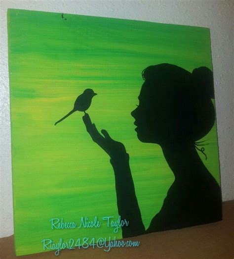 Small Canvas Art Silhouette Painting Painting Art Projects