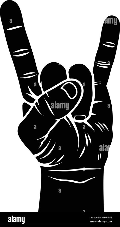 Rock And Roll Hand Sign Vector