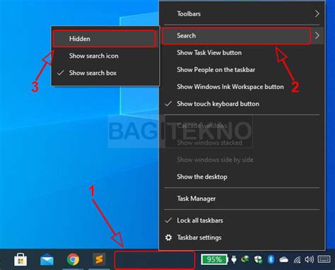 Cara Menampilkan Search Box Pada Taskbar Di Laptop Atau Pc Windows 10