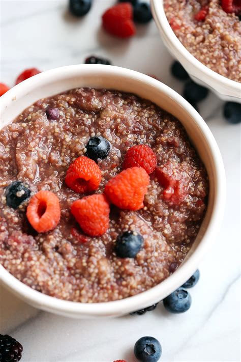 Slow Cooker Berry Breakfast Quinoa Eat Yourself Skinny