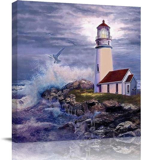 Lighthouse Beach Art Art And Collectibles Figurines And Knick Knacks
