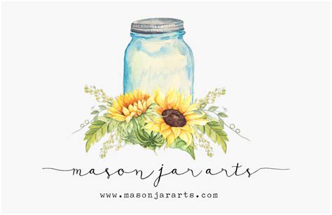 Transparent Mason Jar Clip Art Mason Jar With Sunflowers