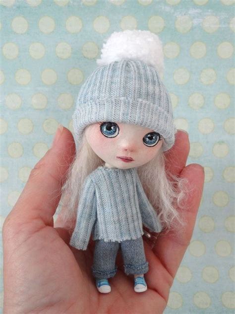 Winter Ooak Miniature Doll One Of A Kind Art Doll Par Marinart