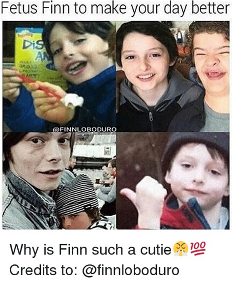 fetus finn to make your day better finnloboduro why is finn such a cutie😤💯 credits to finn