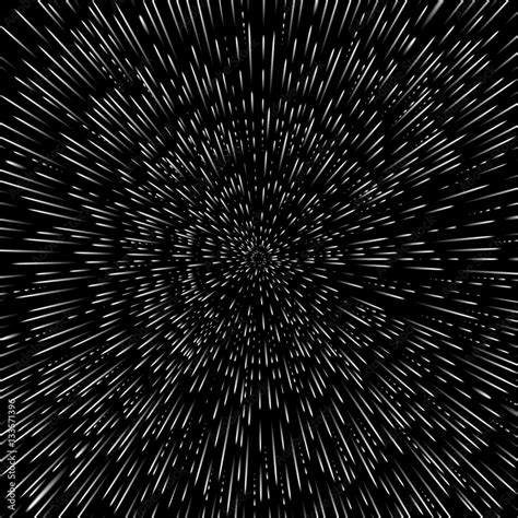 Vector Abstract Background With Open Space Star Warp Or Hyperspace