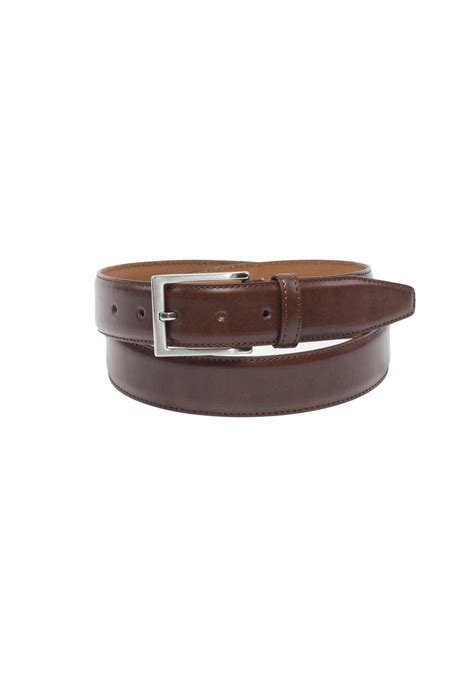 Genuine Leather Suit Belt In Dark Brown Bows N