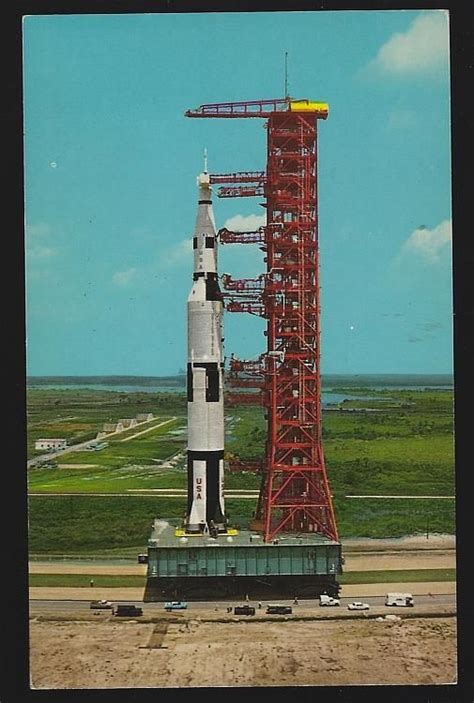 Apollosaturn V Facilities Vehicle On Giant Transporter Kennedy Space