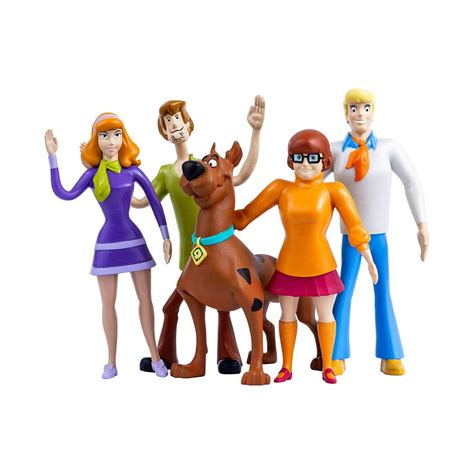 Nj Croce Scooby Doo 5pc Bendable Figure Set With Scooby Doo Shaggy