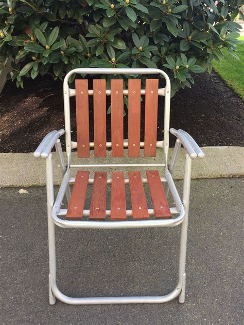 Sofa and chair 37 foldable chairs great to have around. Vintage Lawn Chair, Aluminum & Wood Lawn Chair, Patio Lawn ...