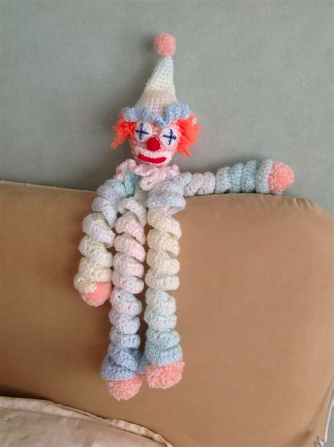 Curly The Clown Clown Crochet Pattern Crochet Doll Tutorial Easy Yarn Crafts