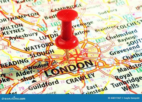 London Uk Map Pin Stock Photo Image 44817367