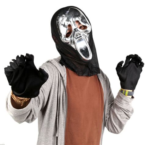 Mysterious Glossy Ghost Face Mask Party Product For Halloween