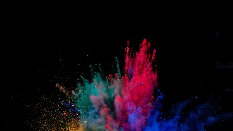 Download 2560x1440 Wallpaper Colors Blast Explosion Colorful Dual