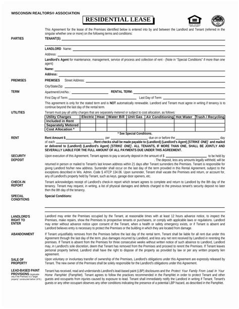 Residential lease or month to month rental agreement california. Residential Rental Agreement form Inspirational Free ...