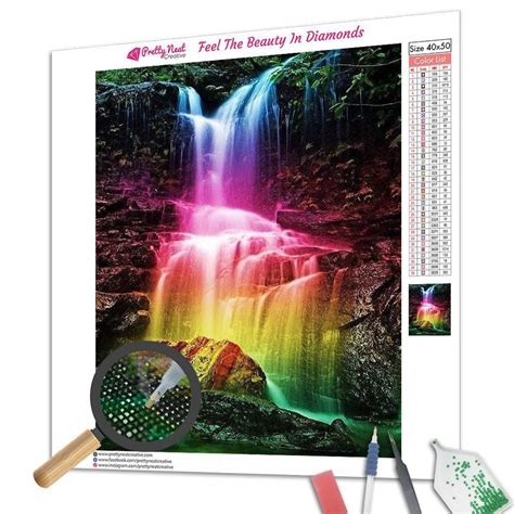 Buy Colorful Waterfall Diamond Painting Kit Up To 30 Off Pretty Neat