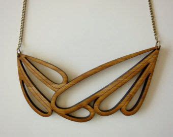 Large Statement Necklace Abstract Necklace Eco Friendly Laser Cut