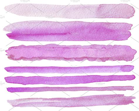 Set Of Watercolor Brush Strokes High Quality Abstract Stock Photos