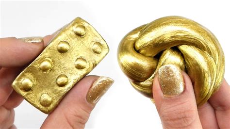 Diy Gold Steel Slime How To Make Super Gloss Gold Metal Slime Putty