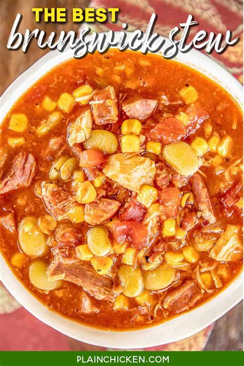 Next time i'm if you've made this chicken vegetable stew, please give the recipe a star rating below and leave a. The BEST Brunswick Stew - Plain Chicken