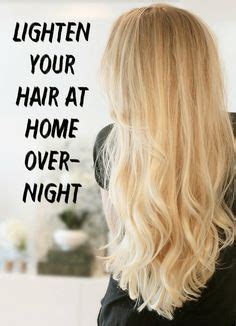 Sunlight can also help to naturally lighten brown hair even though not as fast as the above options. Lighten Your Hair At Home Overnight | Lighten hair ...