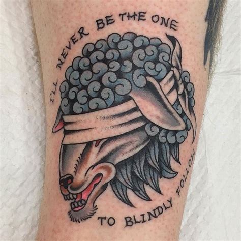 Ill Never Be The One To Blindly Follow Sheep Tattoo Done By Mosesdmezoghlian Otzi