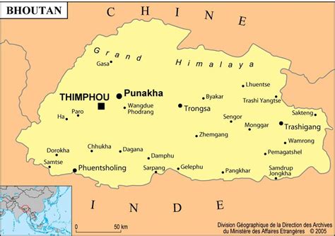 Bhoutan Carte Du Monde Voyage Carte Plan