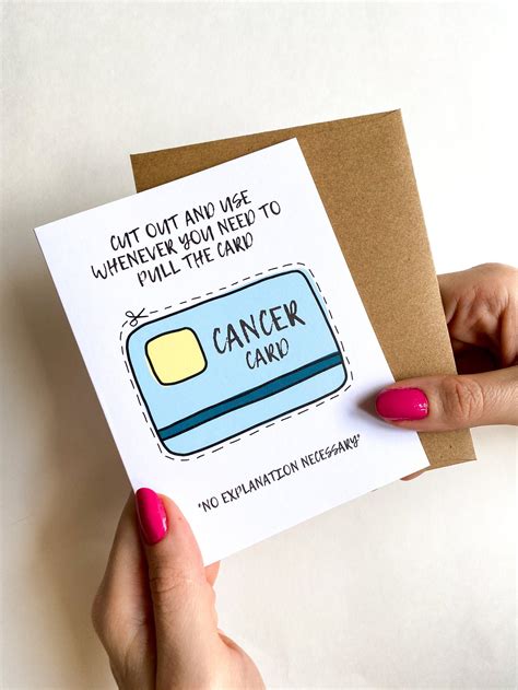 The Cancer Card Encouragement Card Funny Beat Cancer Card Etsy
