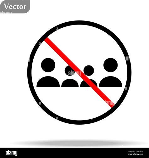 No People Allowed Sign Vector Illustration Eps10 Stock Vector Image