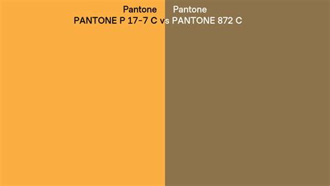 Pantone P 17 7 C Vs Pantone 872 C Side By Side Comparison