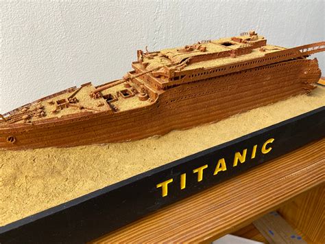 Titanic Scale Model Bow Wreckage Diorama 1350 Ocean Liner Etsy Uk