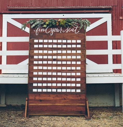 Wooden Wall Seating Chart Wedding Escort Cards Display Wedding Place
