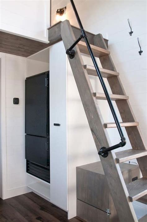 01 Genius Loft Stair For Tiny House Ideas Decorationroom Cabin Loft
