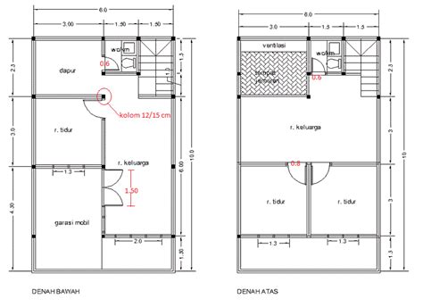 Contoh desain kedalaman pondasi cakar ayam di belakang rumah perumahan type 36. Menghitung Volume Pekerjaan Beton - Panduan Pengguna Sofware Rab