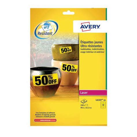 Les étiquettes a4 sont composées de papier blanc de 70. Étiquette autocollante ultra-résistante jaune - Impression ...