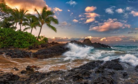 Fondos De Pantalla Maui Hawai Océano Pacífico Rock Navegar Rocas
