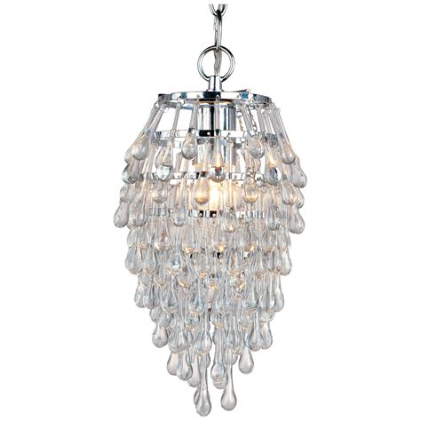 Nickel chandeliers lighting the home depot. AF Lighting Elements Crystal Teardrop 1 Light Mini ...